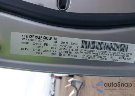 2013 Dodge Journey R/T из США, поврежденный, VIN 3C4PDDEG4DT559463